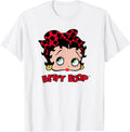 Vintage Classic Dotted Bow Pin Up Portrait T-Shirt