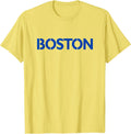 Retro Yellow Boston Vintage Throwback Running T-Shirt