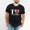 I Love My Girlfriend Custom Photo T Shirt, Couples Matching Birthday Party Graphic Tee