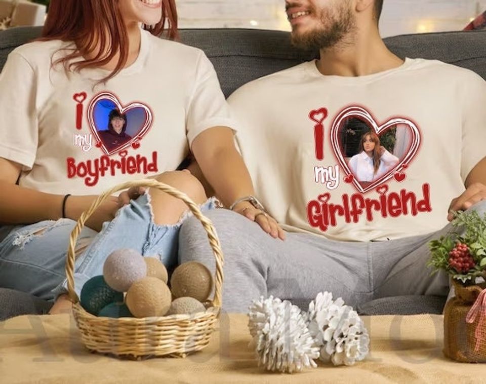 I Love My Girlfriend Custom Photo Shirt, I Love My Girlfriend Shirt