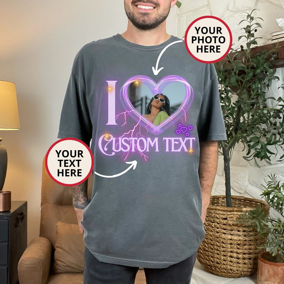 Custom Photo Shirt, I Love My Shirt, Valentine Shirt, I heart Shirt