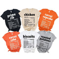 Easter shirt, Easter Nutrition Facts shirt, Food Facts shirt, Carrot Cake shirt
