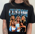 Custom Photo Bootleg T Shirt With Face Girlfriend Vintage Rap Tee, Custom Bootleg Rap Tee T shirt