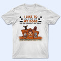 Dog Lover Chibi Girl I Like To Stay In Bed - Personalized Unisex T-Shirt