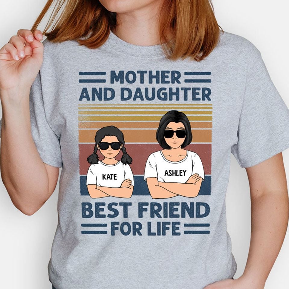 Custom Mother and Daughter Kid Quote, Personalized T-Shirt, Gifts for Mother and Daughter