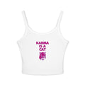 Cat Vintage Tank Top - Karma is a Cat, Karma Song, Women's Spaghetti Strap