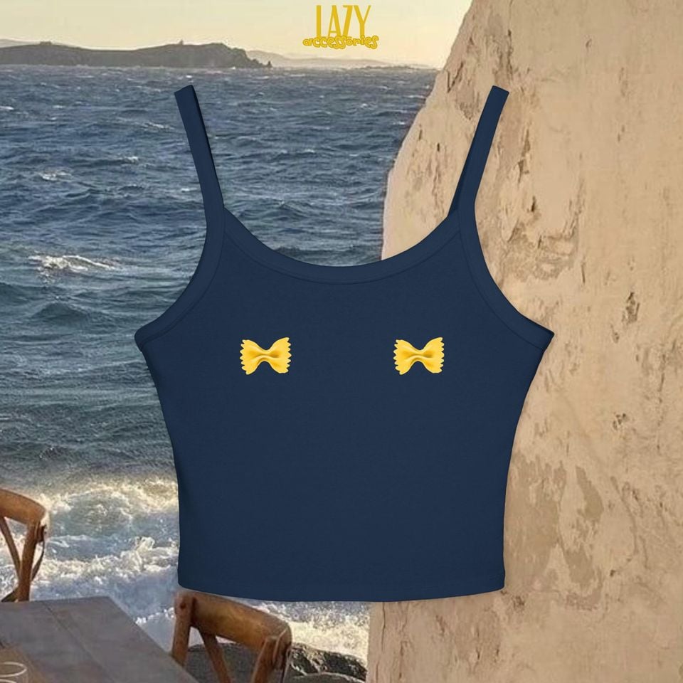 Farfella Strap Tank Top, Micro Rib Scoop Neck Tank Top