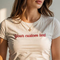 Custom Embroidered Baby Tee, Personalized Y2K Slogan Shirt