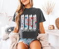 Retro Floral Women's Boxy Tee, 4th of July Boxy Tee