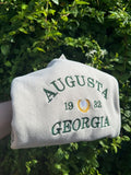 Vintage College Crewneck, Augusta Georgia Embroidered Sweatshirt