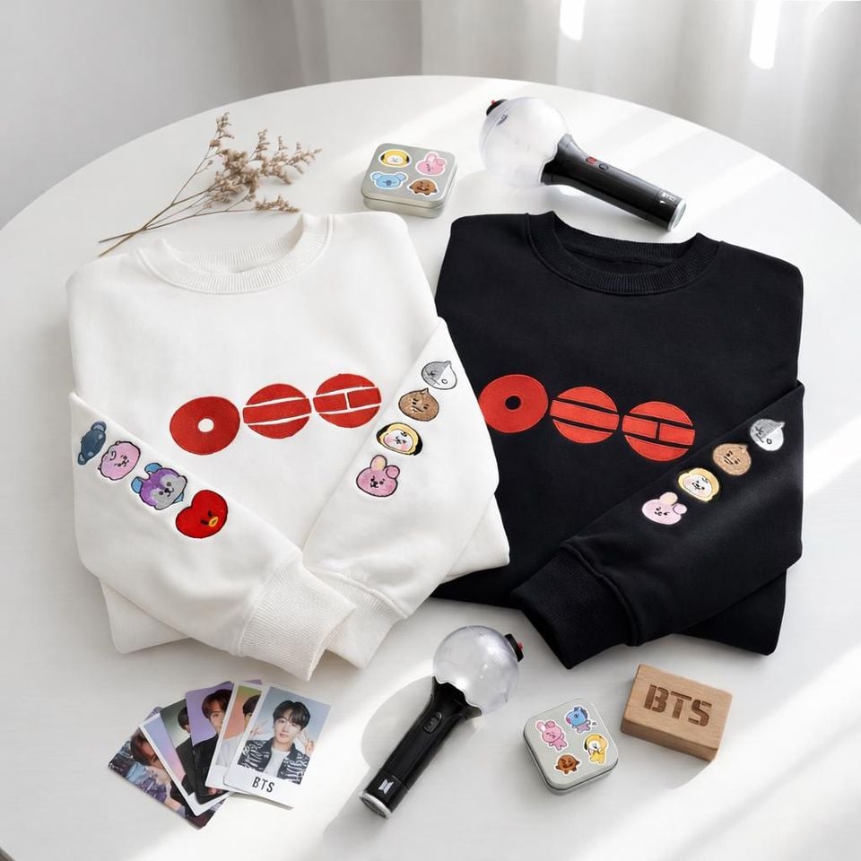Embroidered BTS's World Tour Arirang Sweatshirt, Concert Crewneck, K-pop Fan Gift