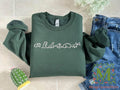 Embroidered Dinosaurs Sweatshirt, Dino Family Crewneck, Dinosaurs Lover Gift, Gift for Geologist, Dino Embroidered Crewneck,Dinosaur Sweater