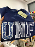 Custom Varsity Letter Sweatshirt, Applique Letter Crewneck, Custom College Initials Patchwork Embroidery Sweatshirt, Preppy Varsity Style