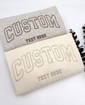 Custom Embroidered College Letter Sweatshirt: Retro Oversized Pullover