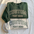 Custom Embroidered Sweatshirt & Hoodie, Personalized College Letters Crewneck, Name, Date, Logo, Minimal Gift, SKU161