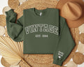 Custom Embroidered Sweatshirt, Varsity Crewneck, College Letters Sweater, Retro Sweatshirt, Name on Sleeves, Personalized Crewneck