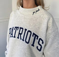 Customized Patriots Embroidered Mock neck Sweatshirt | Vintage Organic Cotton Fan Gift