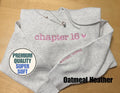 Custom Embroidered 16 birthday Sweatshirt/Hoodie, Chapter 16 shirt with Custom Message on Sleeve, 16th birthday gift, 16 years old shirt