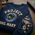 Project Hail Mary Embroidered Sweatshirt, Eridian Planet Space Sweater, Sci-Fi Bookish Crewneck, Astronomy Fan Gift