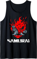 Samurai Japanese Demon Mask Edge Cyber Runners Punk Tank Top