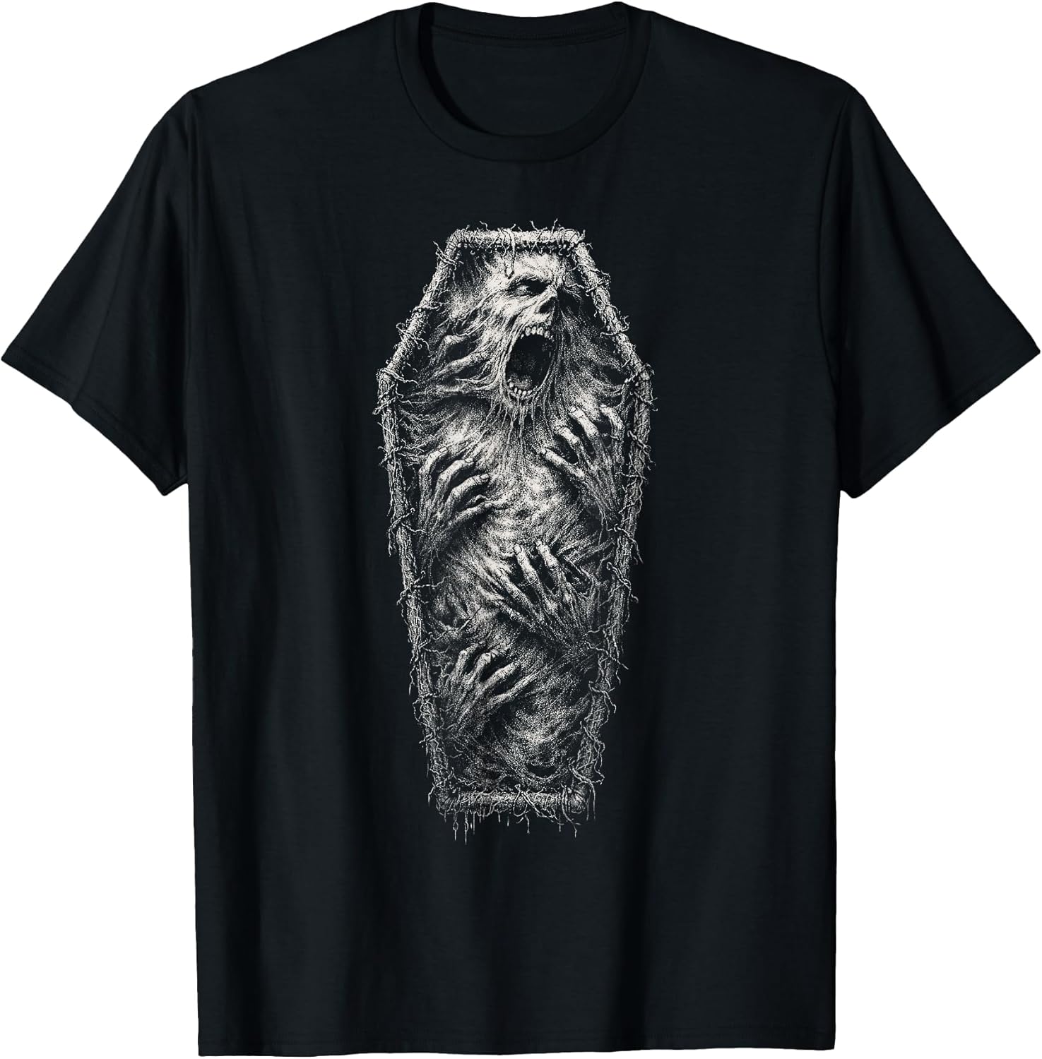 Horror Coffin Grave Goth Alt Alternative Grunge Dark Emo Art T-Shirt