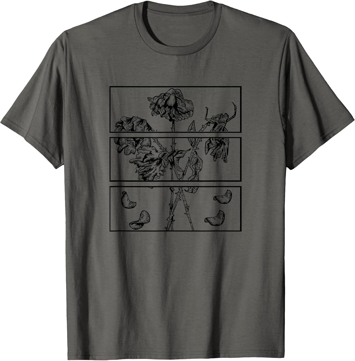 Black Roses Aesthetic Clothing Soft Grunge Indie Goth Punk T-Shirt