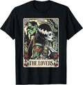 The Monster Frankenstein and Bride The Lovers Tarot Card T-Shirt