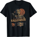 Vintage Fall Inspired Collage Retro Horror Movie T-Shirt