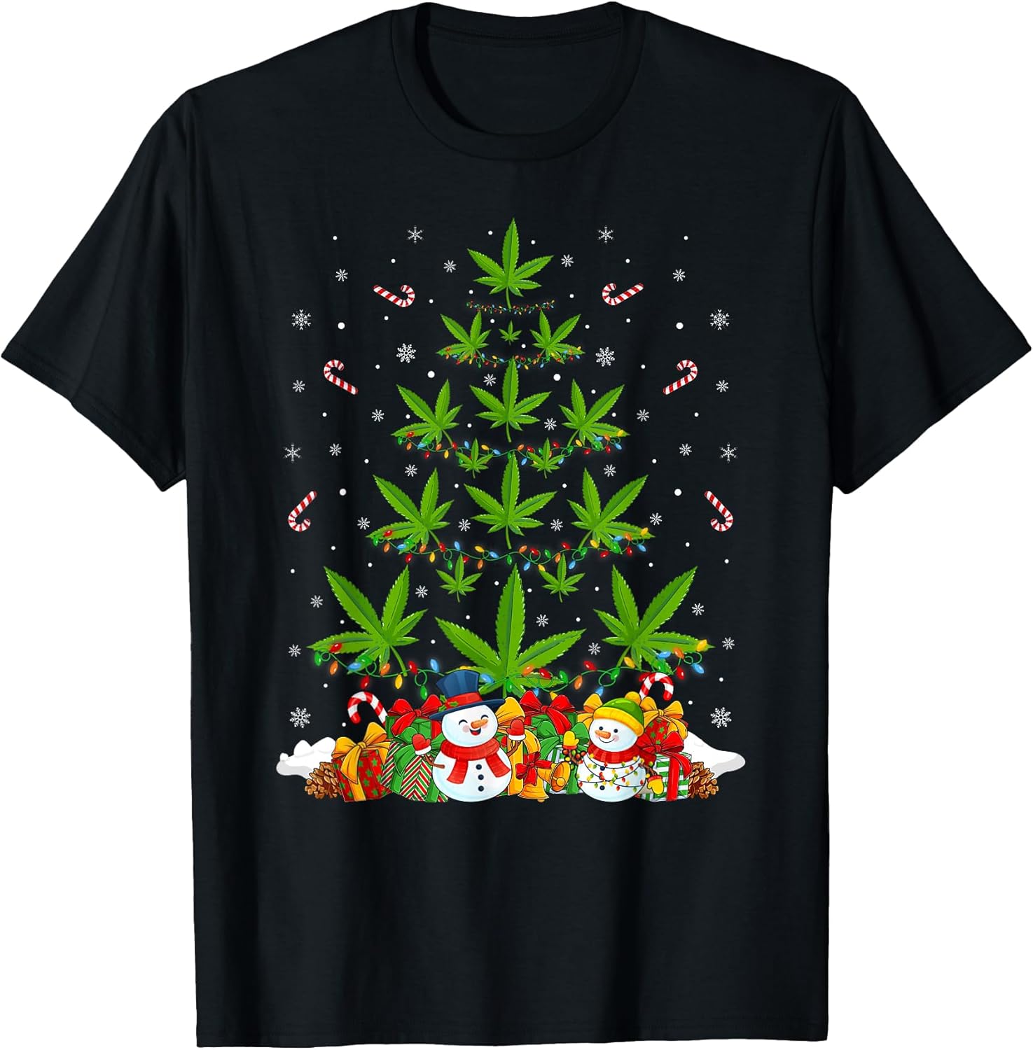 Marijuana Leaf Christmas Tree Pajamas