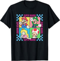 Neon Pastel Checkerboard Frame Group Shot T-Shirt
