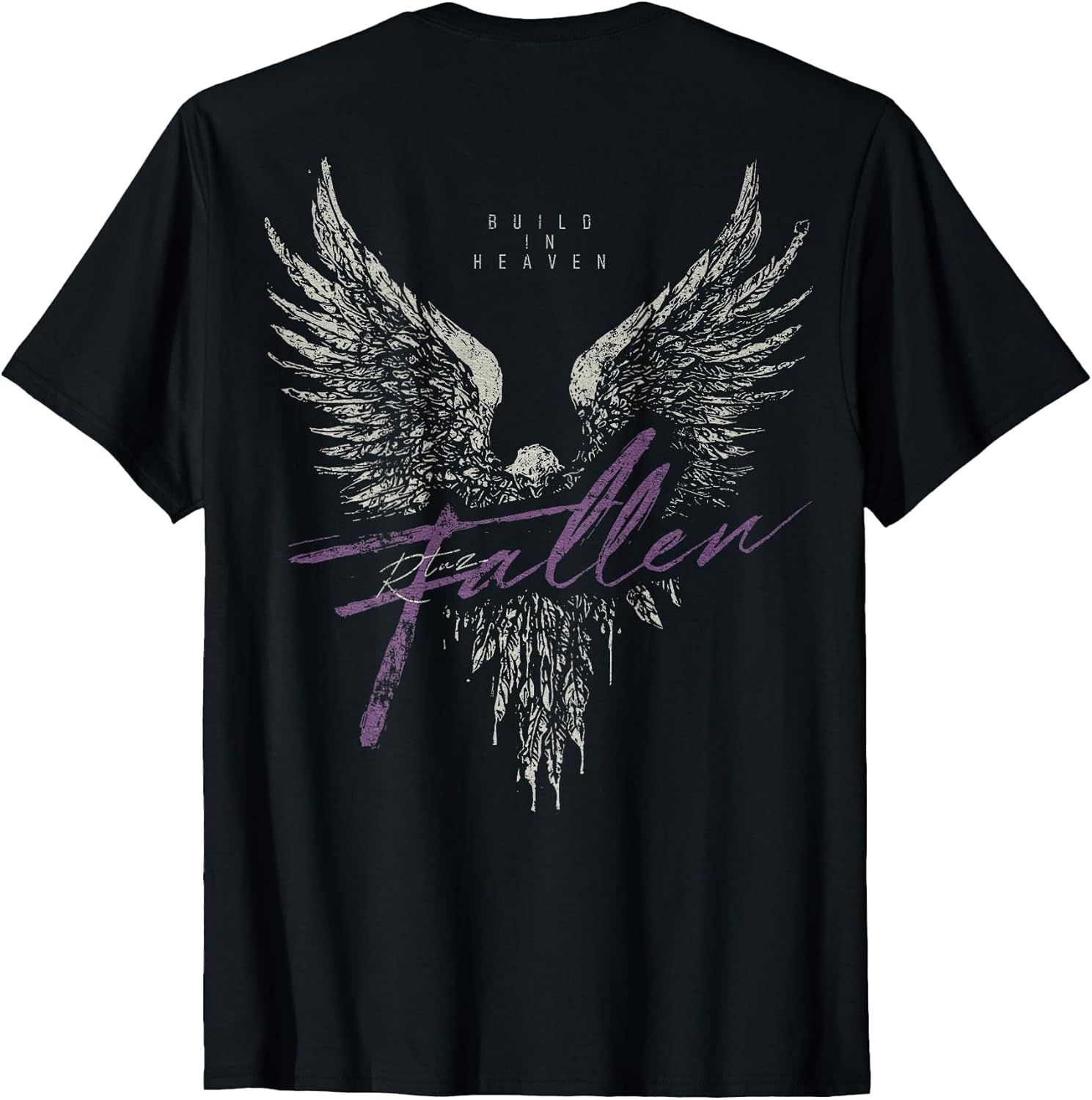 Hip Hop Vintage Edgy Urban Y2K Back Print Streetwear Angel T-Shirt