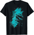 Teal and Black Grunge Graphic T-Shirt