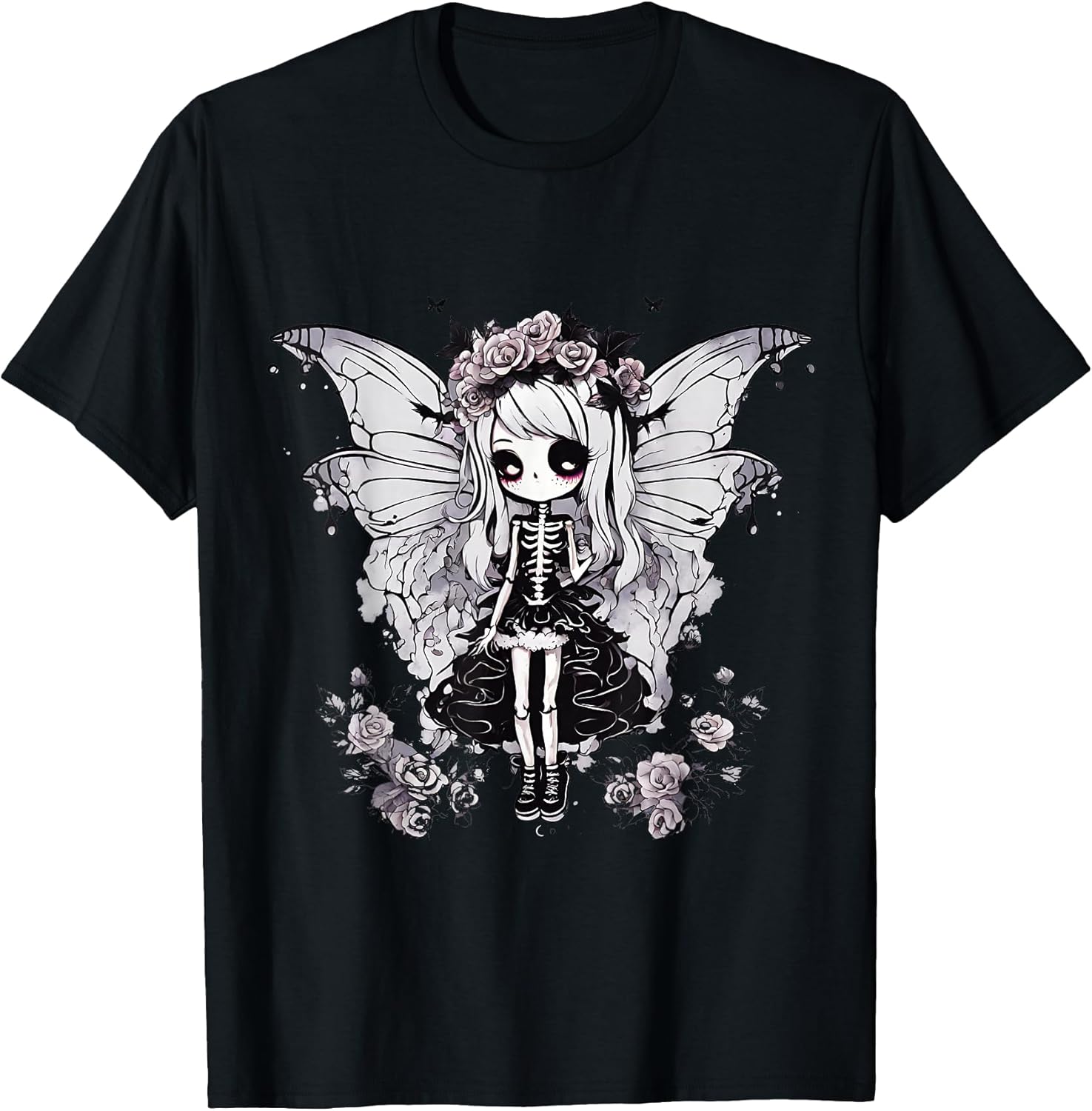 Skeleton Fairy Anime Goth Kawaii T-Shirt