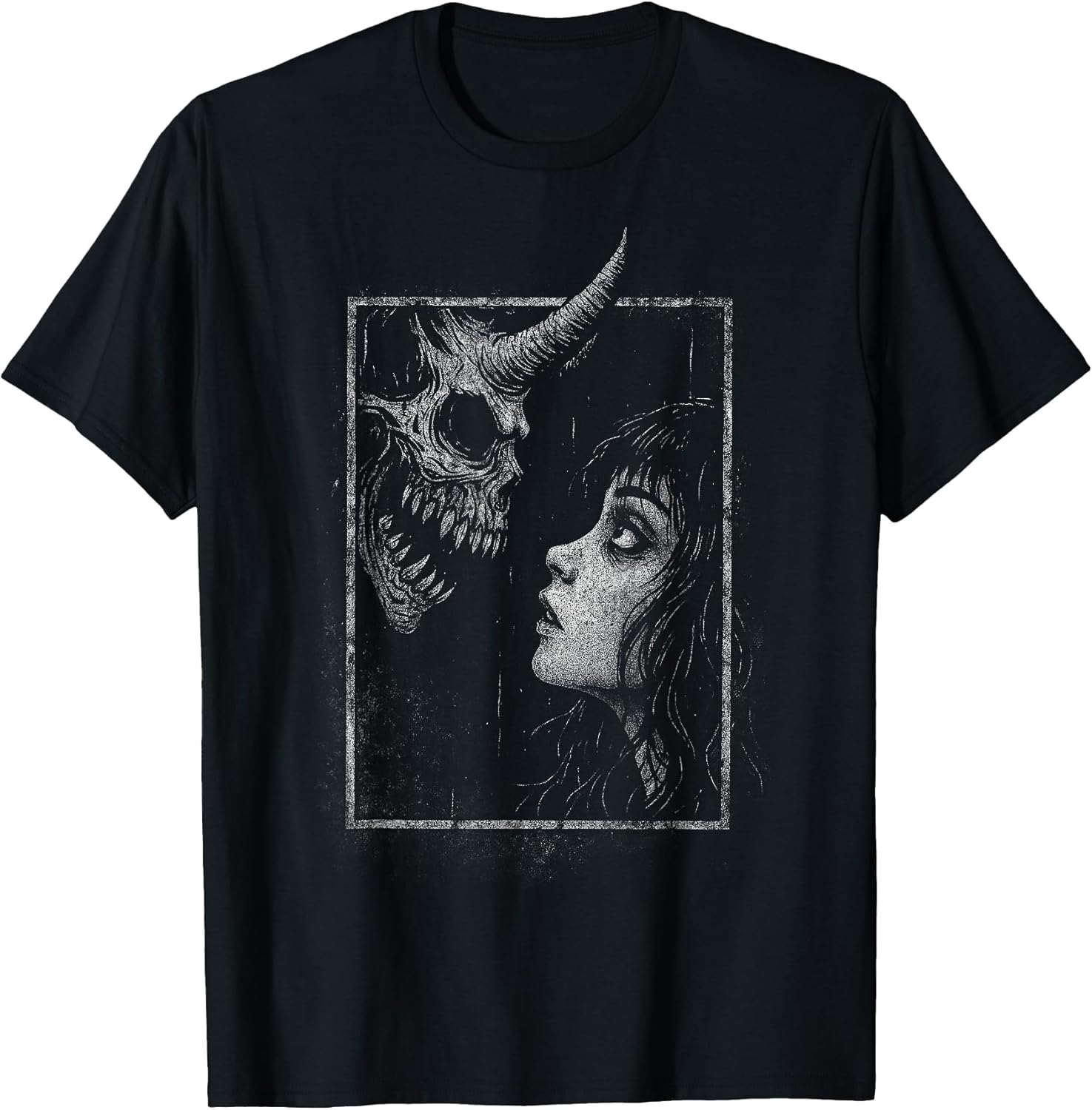 Horror Creepy Demon Monster Anime Manga Alt Scary Goth Girl T-Shirt