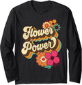 60s 70s Hippie Retro Groovy Positive Vibes Long Sleeve T-Shirt