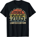 Vintage 2005 Limited Edition 21-Year-Old 21st Birthday T-Shirt