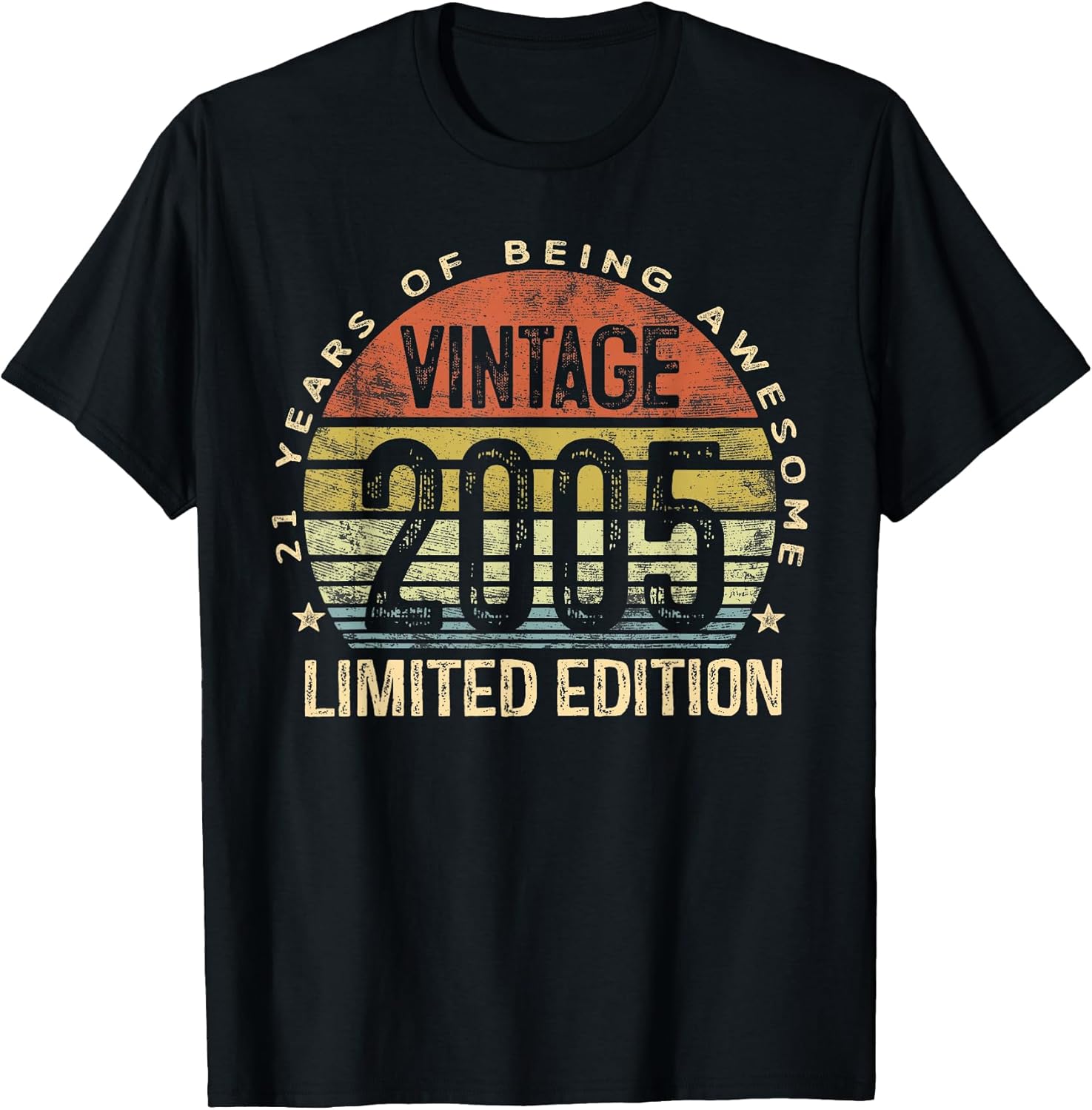 Vintage 2005 Limited Edition 21-Year-Old 21st Birthday T-Shirt