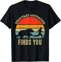 Sometimes Motivation Finds You Funny Bear Running T-Shirt
