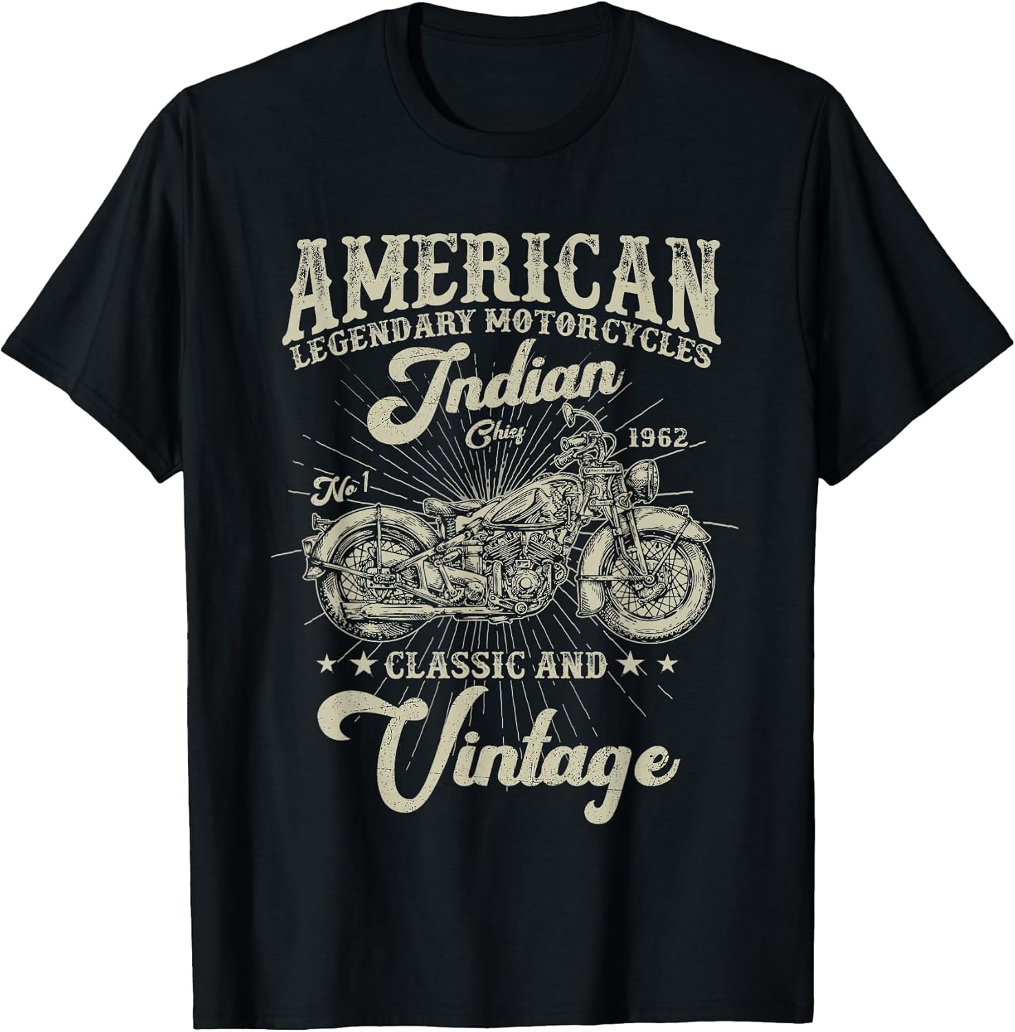 Classic & Vintage American Motorcycle Indian Born 1962 T-Shirt