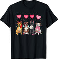 Labrador Valentine’s Dogs Lover Pitbull Day Dog Valentine T-Shirt
