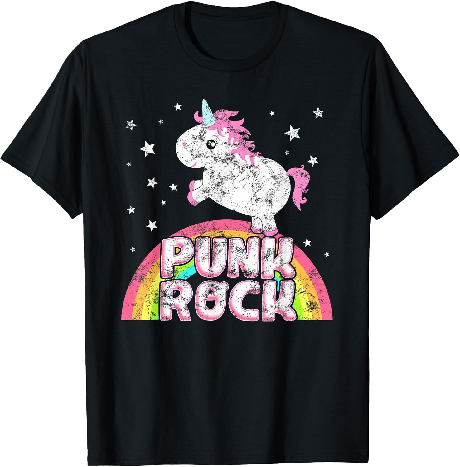 Funny Ironic Cool Unicorn Punk Rock Music Tee Festival Shirt T-Shirt