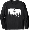 White Blaze Appalachian AT Trail Minimalist Pine Tree Hike Long Sleeve T-Shirt
