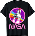 Nerdy NASA Rainbow Rocket Launch Girls Science Teacher T-Shirt