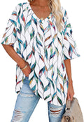 Womens Oversized Tshirts V Neck Tee Shirts Half Sleeve Loose Fit T Shirt Cotton Tunic Tops 2025