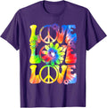 Groovy Tie Dye Love Retro 70's Hippie Vintage 70s Costume T-Shirt