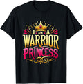 Inspirational Warrior Princess Crown Motivational Girls T-Shirt