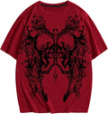 Mens Gothic Graphic Tees Short Sleeve Summer Y2k Shirts Streetwear Tops Grunge Clothes