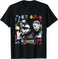 Official Collage Art T-Shirt - Men's Black Short Sleeve Crew Neck T-Shirt - Small - Music Themed - Unisex-Adults