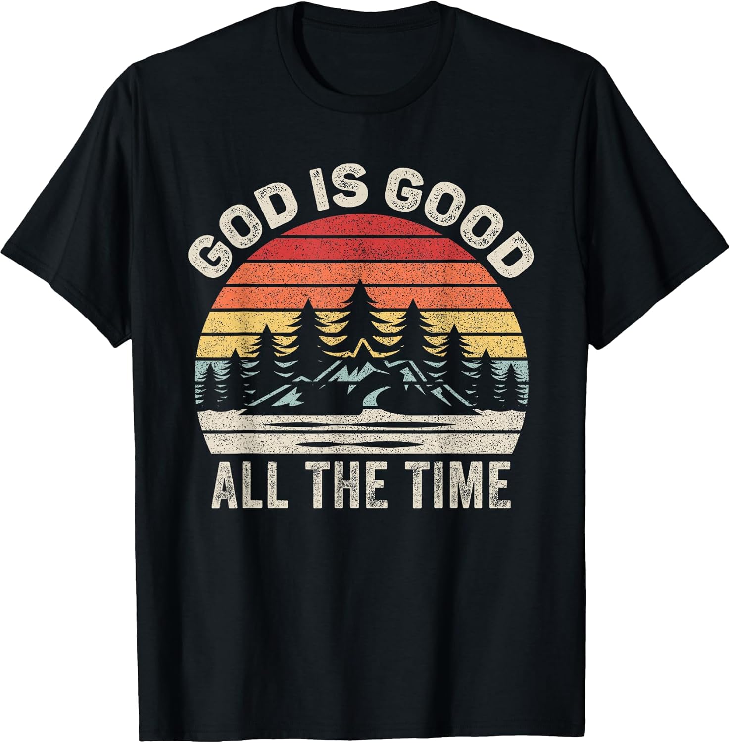 Vintage Retro God is Good All The Time Christian T-Shirt Small