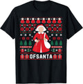 Handmaid Santa Holiday Knit Pattern tee